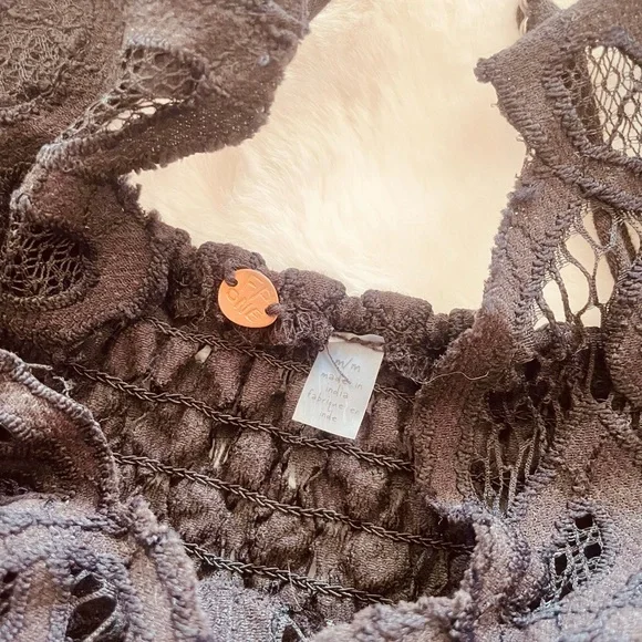 Black Lace and Ruffle Top - Picture 3 of 3